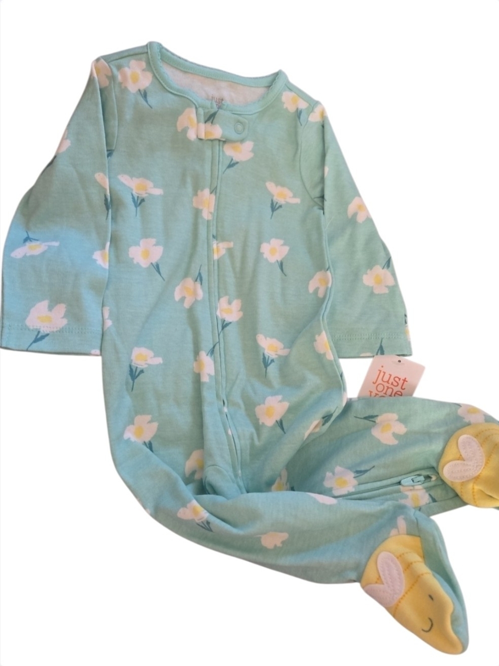 Carter's Just One You Mint Floral Sleep N' Play - Size 9Mos NWT
